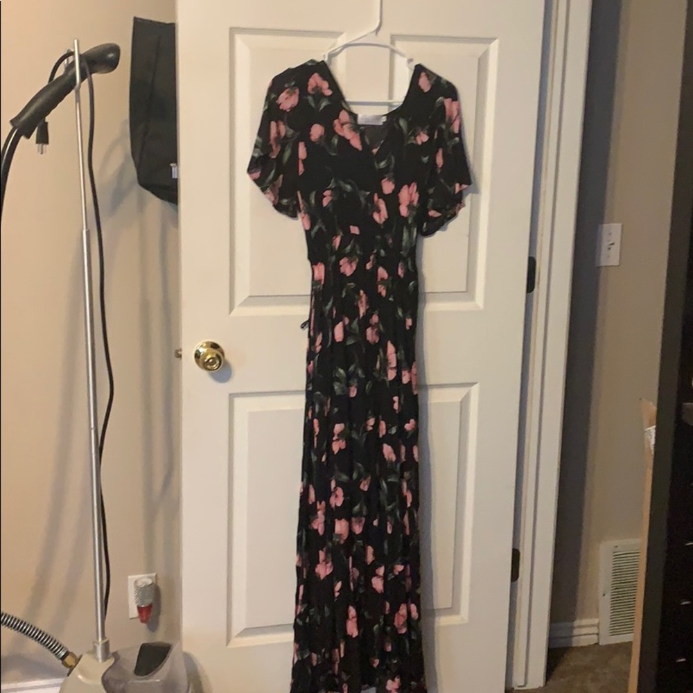 Black Floral Maxi dress